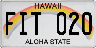 HI license plate FIT020