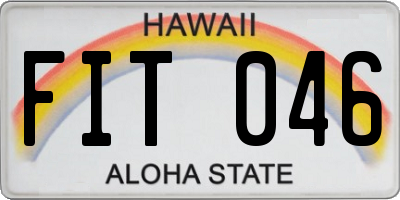 HI license plate FIT046