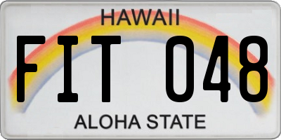 HI license plate FIT048
