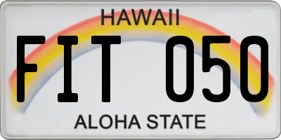 HI license plate FIT050