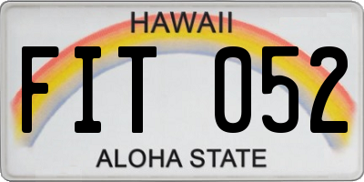HI license plate FIT052