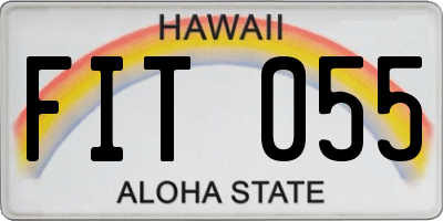 HI license plate FIT055