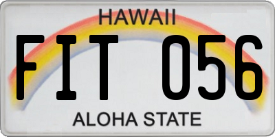 HI license plate FIT056