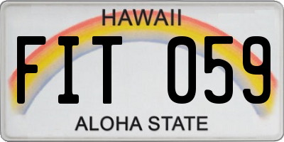 HI license plate FIT059