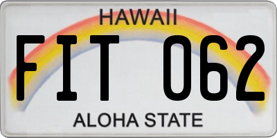 HI license plate FIT062