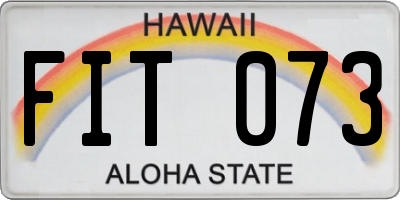 HI license plate FIT073