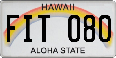 HI license plate FIT080