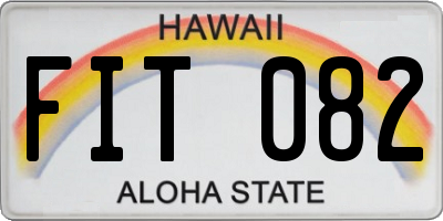 HI license plate FIT082