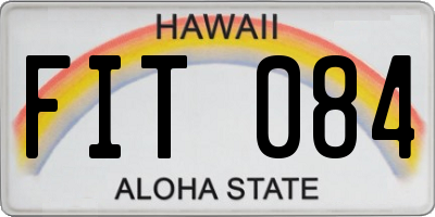 HI license plate FIT084