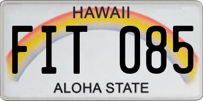 HI license plate FIT085