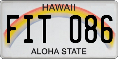 HI license plate FIT086