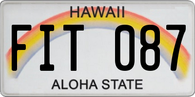 HI license plate FIT087