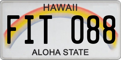 HI license plate FIT088
