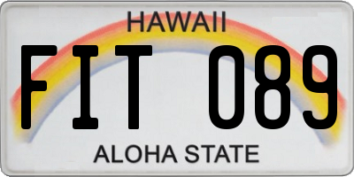 HI license plate FIT089