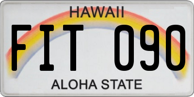 HI license plate FIT090