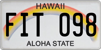HI license plate FIT098