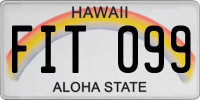 HI license plate FIT099