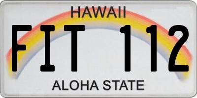 HI license plate FIT112