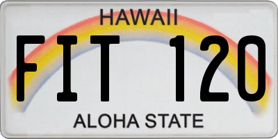 HI license plate FIT120