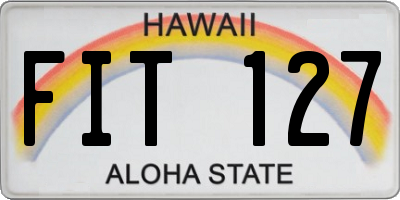 HI license plate FIT127
