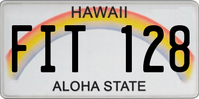 HI license plate FIT128
