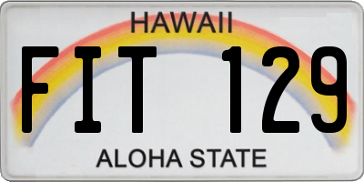 HI license plate FIT129