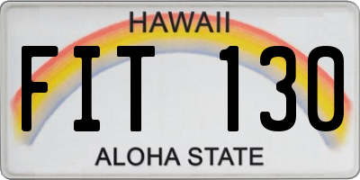 HI license plate FIT130