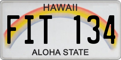HI license plate FIT134