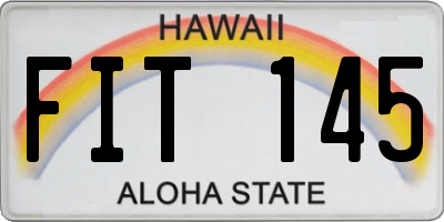 HI license plate FIT145