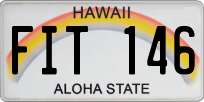 HI license plate FIT146