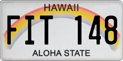 HI license plate FIT148