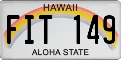 HI license plate FIT149
