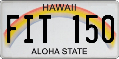 HI license plate FIT150