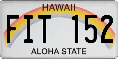 HI license plate FIT152