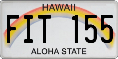 HI license plate FIT155