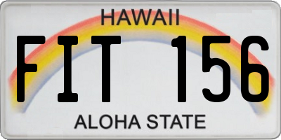 HI license plate FIT156