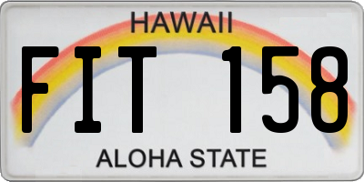 HI license plate FIT158