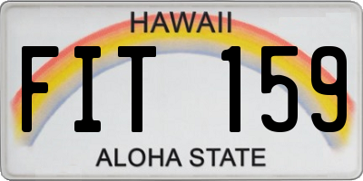 HI license plate FIT159