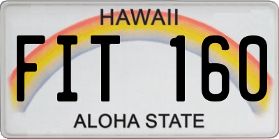 HI license plate FIT160