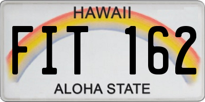 HI license plate FIT162