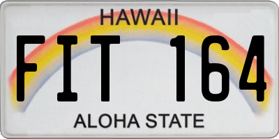 HI license plate FIT164