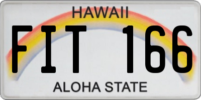 HI license plate FIT166