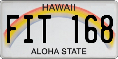 HI license plate FIT168
