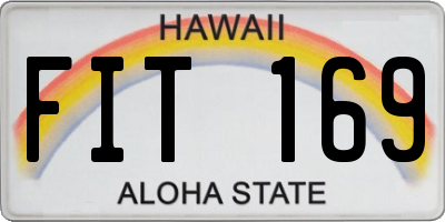 HI license plate FIT169