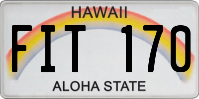 HI license plate FIT170