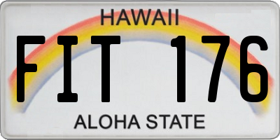 HI license plate FIT176