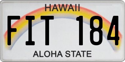 HI license plate FIT184