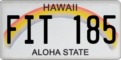 HI license plate FIT185