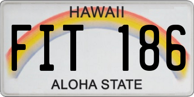 HI license plate FIT186