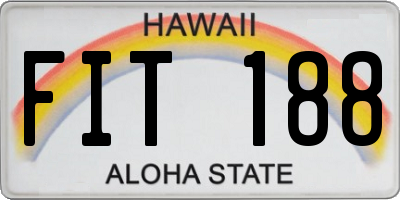 HI license plate FIT188